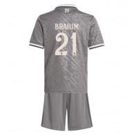 Camisa de Futebol Real Madrid Brahim Diaz #21 Equipamento Alternativo Infantil 2024-25 Manga Curta (+ Calças curtas)